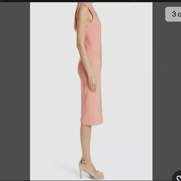 Yigal Azrouël | Mechanical Stretch Sleeveless Bodycon Lace Up Dress - Picture 6 of 14